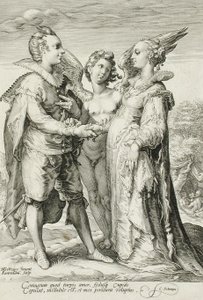 الزواج من أجل المتعة ، اللوحة 1 من ثلاثية الزواج ، c.1594 بواسطة جان ساينريدام