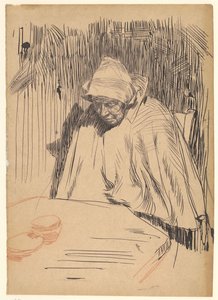 امرأة عجوز على الطاولة (Malle Teun)