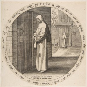 يبدأ المرء عبثًا عند باب الصم ، من اثني عشر أمثال فلمنكي ، كاليفورنيا. 1568.
