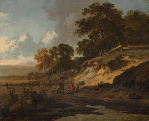 المناظر الطبيعية مع الصيادين ، ج. 1660-1680.