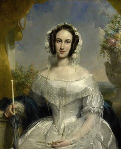 أجاثا بترونيلا هارتسن (1814-1878). في مرحاض الزفاف بمناسبة زواجها من جان فان دير هوب في 17 مارس 1841