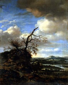 مناظر طبيعية واسعة للنهر حوالي 1665/1670