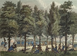 مرسيليا على الشانزليزيه ، 30 يونيو 1792 ، منقوش بواسطة رينير فينكليس (1741-1816) ودانيال فرايدي (1765-1822) بواسطة يناير بعد Bulthuis