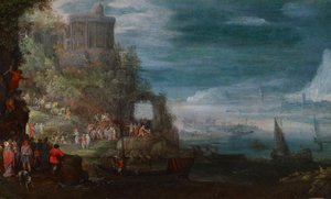 المناظر البحرية وإخراج الشياطين ، c.1600 بواسطة جان الأكبر بروغل