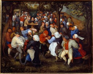 حفلة الورد أو رقصة الزفاف. اللوحة بواسطة Jan I Brueghel Dit De Velours (1568-1625) Ec. Flam بواسطة جان الأكبر بروغل