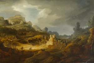 Fantastic Landscape ، حوالي 1643-1645 (زيت على لوح مهد) بواسطة جان الأكبر ليفينز