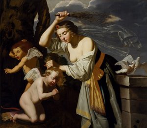 فينوس Chastising كيوبيد ، 1628