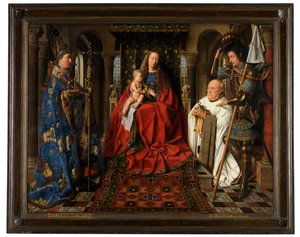 العذراء والطفل مع Canon Joris van der Paele بواسطة جان فان إيك