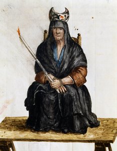 ساحرة ، رسم توضيحي من أزياء البندقية من كل الأعمار تقريبًا ، تم جمعها ورسمها بجد في القرن الثامن عشر ، جيوفاني دي جريفمبروش (1731-1807) بواسطة جان فان جريفينبروك