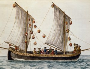 قارب البندقية مزين بعيد الفادي ، بقلم جان جريفنبروك (1731-1807) ، ألوان مائية ، إيطاليا بواسطة جان فان جريفينبروك