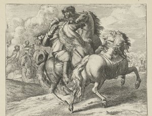 أطلق جندي النار على ظهور الخيل مشاهد الفرسان (عنوان المسلسل) بواسطة جان فان هوشتنبرج (ربما يتم نسخه بعد ذلك)