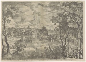 التقى Landschap كريستوس يموت شيطان uitdrijft bij een stomme man يطرد اللورد كاكوديمونا البائس ، المهووس بالأسطورة ، ينطق بكلمات بليغة للأرواح. رويال بواسطة جان فان لوندرسيل