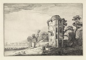 الراعي في برج بئر المناظر الطبيعية (عنوان المسلسل) Amenissimae aliquot Requculae (عنوان السلسلة) بواسطة جان فان دي فيلدي (الثاني)