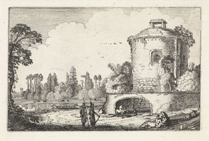 منظر طبيعي ببرج دائري مناظر طبيعية (عنوان السلسلة) Amenissimae aliquot Requculae (عنوان السلسلة) بواسطة جان فان دي فيلدي (الثاني)