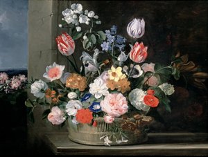 الزهور في سلة ، 1650-56