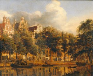 Le Herengracht à Amsterdam - Herengracht في أمستردام، حوالي 1668/1674 ... بواسطة جان فان دير (بطريقة) هايدن