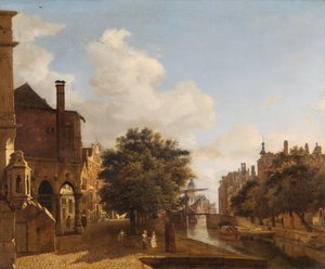 "الخيال المعماري بقاعة المدينة القديمة ، أمستردام" ، c1670 بواسطة جان فان دير هايدن