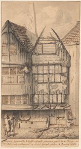 منزلين محترقين في Oude Nieuwstraat ، 1682 بواسطة جان فان دير هايدن