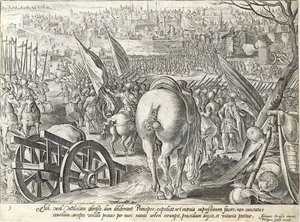 جيوفاني دي ميديتشي في ميلانو ، لوحة من "تاريخ ميديشي" ، نقشها فيليب جالي (1537-1612) ، c.1583 بواسطة جان فان دير سترايت