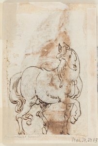 صفحة كتاب رسم ؛ دراسة لرسم القديس مجدلين. فحل بواسطة Jan van der Straet, called Stradanus