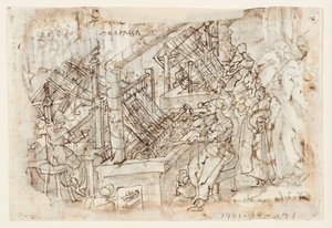 تربية دودة القز ، شرانق الاسترخاء بواسطة Jan van der Straet, called Stradanus