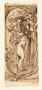 صفحة كراسة الرسم مع هوميروس بواسطة Jan van der Straet, called Stradanus