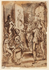 زيوس اللوحة هيلين بواسطة Jan van der Straet, called Stradanus