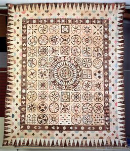 غطاء سرير مرقع ، أيرلندا ، 1850-1860 (منسوجات) بواسطة جين بيزار