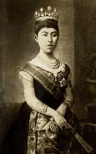 صورة هاروكو ، إمبراطور اليابان. التصوير الفوتوغرافي بداية القرن العشرين. بواسطة مصور ياباني