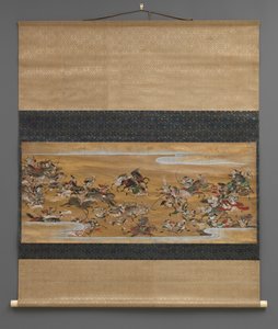 Battle scene in clouds (Hanging scroll) بواسطة المدرسة اليابانية