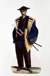 ضابط ياباني، 1860 (نقش) بواسطة المدرسة اليابانية