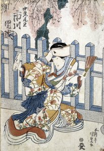 Japanese print: femme, n.d. بواسطة المدرسة اليابانية