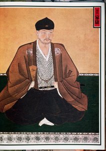 صورة توكوغاوا إياسو (1542-1616) ، مؤسس سلالة تحمل نفس اسم شوغون ، اليابان بواسطة المدرسة اليابانية