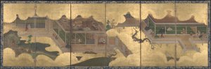مشاهد من حكاية جينجي ، 1625-1660 بواسطة المدرسة اليابانية