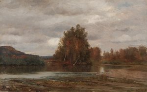 يوم رمادي على Esopus ، 1882. بواسطة جاسبر فرانسيس كروبسي