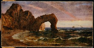 غروب الشمس في Etretat ، 1894 بواسطة جاسبر فرانسيس كروبسي