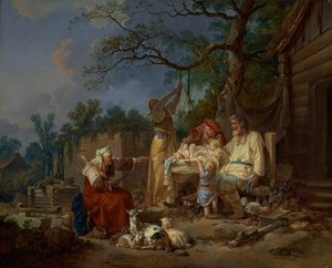 المهد الروسي، 1764-1765 تقريباً (زيت على قماش)