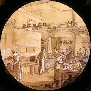 تصميم لوحة سيفرس ، من Service des Arts Industriels (قلم وحبر مع زيادة) بواسطة جان تشارلز Develly