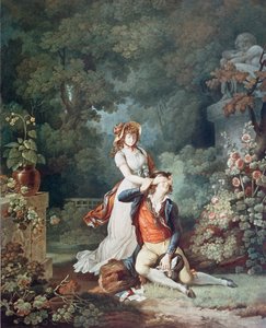 العاشق مندهش ، نقش تشارلز ملكيور ديسكورتيس (1753-1820) (نقش ملون) بواسطة جان فريدريك (بعد) شال