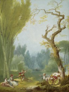 لعبة الحصان والفارس ، 1775-80 (زيت على قماش) بواسطة Jean Honore Fragonard