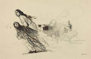 بعد دوي، على الأرجح عام 1918 (رسم بالحبر)