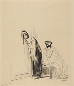 في مؤتمر السلام، حوالي عام 1919 (حبر على ورق)