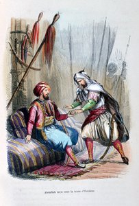تلقى عبدالله في خيمة إبراهيم باشا 1818 ، 1847