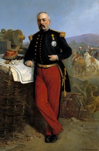 أخيل بازين (1811-1888) مارشال الإمبراطورية في عام 1864: صورة لفرانسوا أكيل بازين (فرانسوا-أكيل) يمثل قائد القوة الاستكشافية الفرنسية في المكسيك بين عامي 1863 و 1867 ، رسم جان أدولف بوس (1818-1875) 1867 ،
