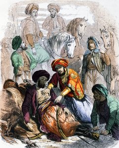 إبراهيم باشا (1789-1848) يبارك أحد الجنود المحتضرين أثناء الحملة ضد الوهابيين