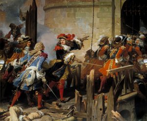 اقتحم فالنسيان لويس الرابع عشر (1638-1715) في 17/03/1677 فوبان يوجه العمليات العسكرية. رسم جان ألوكس ديت لو رومان (1786-1864) 1837 صن. 4،15 × 4،65 م - اقتحم لويس الرابع عشر (1638-1715) فالنسيان في 17 مارس 1677. بواسطة جان الو