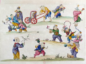 رسم من إناء صيني: لعب للأطفال. لوحة جان أنطوان فرايس (القرن الثامن عشر) بواسطة جان أنطوان فرايس