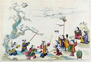 رسم من إناء صيني: fete. لوحة جان أنطوان فرايس (القرن الثامن عشر) بواسطة جان أنطوان فرايس