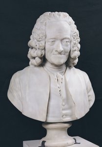تمثال نصفي فرانسوا ماري أرويت دي فولتير (1694-1778) 1778 (رخام)