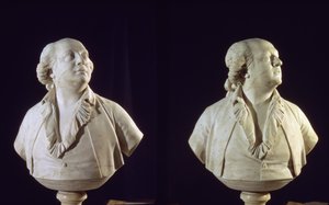 تمثال نصفي لجوسيبي بالسامو (1743-1795) ، يسمى كونت كاليوسترو (رخام)